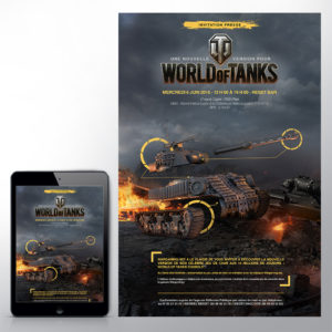 invitation mail pour le jeu vidéo world of tanks