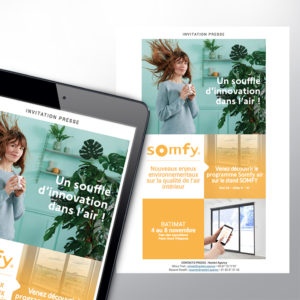 Invitation Presse html Somfy, Agence Réflexion Publique
